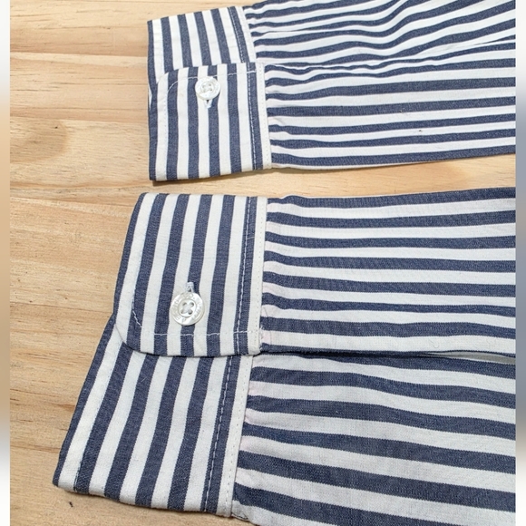 Ralph Lauren Polo Jeans Co. Women Striped Collar Long Sleeve Button Up Shirt M - Picture 13 of 16